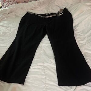 BeBop Black Pants with Chain Accent